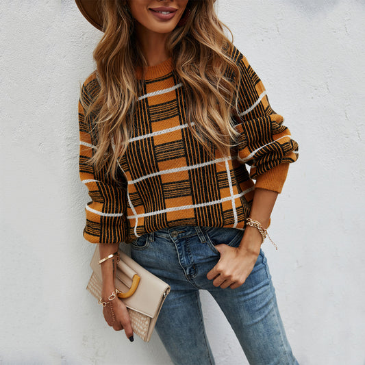 Plaid Pullover Sweater