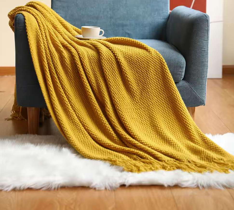 Decorative Thickened Knitted Blanket