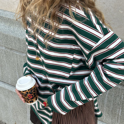 Loose Striped T-shirt For Women