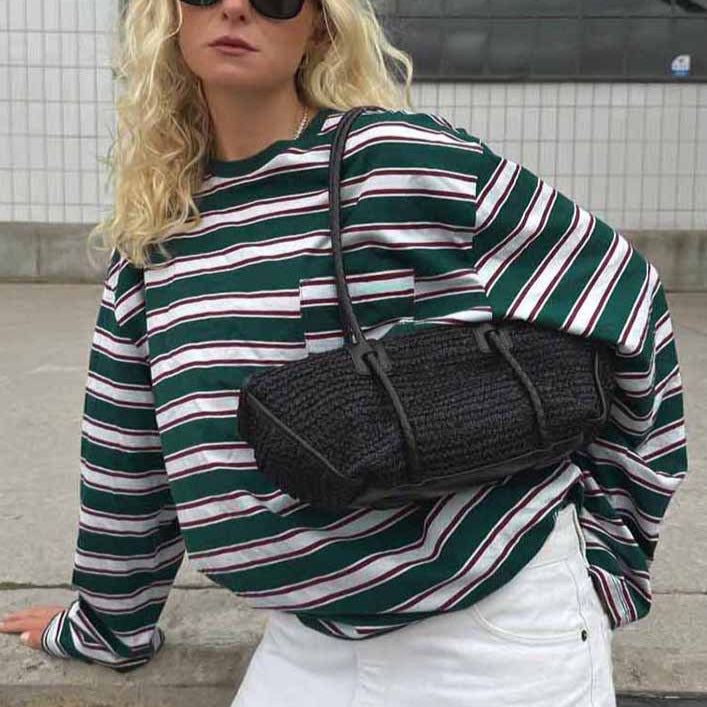 Loose Striped T-shirt For Women