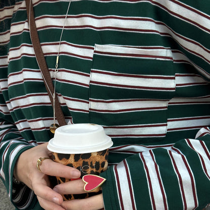 Loose Striped T-shirt For Women