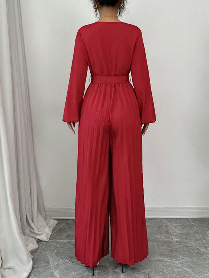 Francesca Tie-Belt Jumpsuit