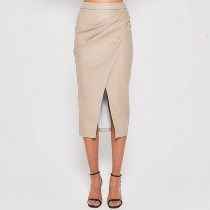 Camille Faux Leather Skirt