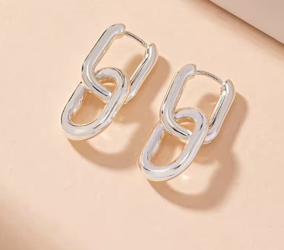 Retro Stainless Steel Square Earrings for Women